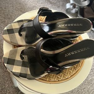 Burberry, wedge sandals in size 40